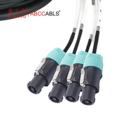 Câble multiconducteur 4 NL4 vers 4 NL4 à connecteurs torsadés pour haut-parleurs - Câble de connexion 8 conducteurs 4 canaux pour amplificateur audio professionnel vers haut-parleurs