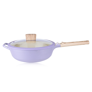 Không dính chảo và xào chảo với Die-cast nhôm chống xước khỏe mạnh chảo với miễn phí-đứng Nắp - Product Image 4