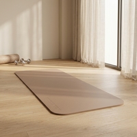Tapis de yoga personnalisé vert, noir, beige, 4,5 mm, forme capsule, arche, ovale, pilule, en PU, double extrémité, arqué