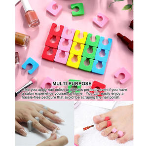Hete Verkoop Individuele Pedicure Enkele Zachte Schuim Eva Teen Separator Vingerverdeler Schoonheid Voettherapie Tools Nal Polish Applicatie - Product Image 3