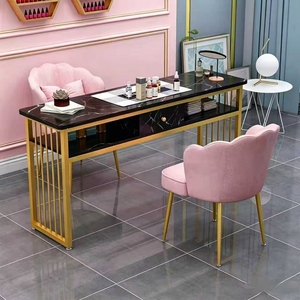 Table à ongles moderne en MDF, style célébrité internet, simple et économique, pour salon de manucure, luxe léger, simple ou double place - Product Image 1