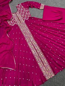 Nuevo diseñador de ropa de fiesta hermoso vestido simple digital de lujo con dupatta Vestidos de alta calidad Vestido de tela Premium - Product Image 6