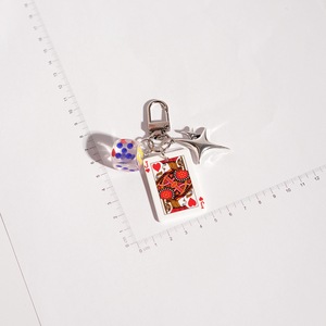 Creative <strong>Mini</strong> Poker Keychain Simple <strong>Dice</strong> Chain Bag Pendant Acrylic Poker <strong>Dice</strong> With Four-Pointed Star Keyring Couple Jewelry Gift - Product Image 6