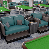 Ensemble de table à thé moderne et de canapé en cuir PU pour salle de billard et espace de détente