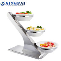 Équipement de restauration XINGPAI, ensemble de buffet en acier inoxydable, supports de buffet pour hôtel, décoration de gâteaux de mariage, présentoir de buffet
