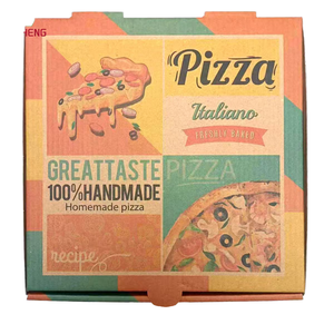 Caja de Pizza de Papel Kraft Corrugado Ecológica, Embalaje Reciclado, Cajas Biodegradables Desechables para Entrega de Alimentos, Precio al por Mayor - Product Image 1