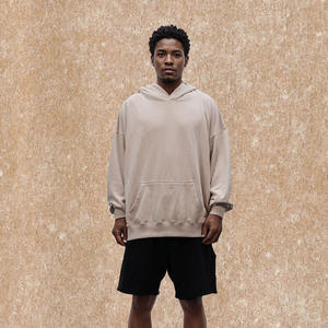 CL350H Vente en gros de haute qualité, broderie vieillie, 100% coton, poids lourd, 350 g/m², respirant, lavage à l'acide, surdimensionné, personnalisé, pour hommes - Product Image 5