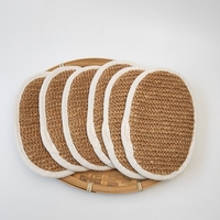 Éponge exfoliante corporelle en jute, lin, chanvre, coton, nylon et loofah, vente en gros, pour hôtels, spas et usage domestique, tendance