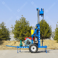 Foreuse de puits montée sur tricycle, hydraulique diesel, portable, pour petits forages, mini-foreuse rotative 120m