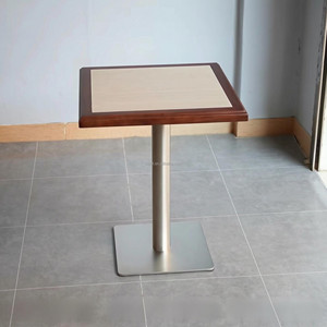 <span class=keywords><strong>Table</strong></span> carrée rétro en bois avec plateau en <span class=keywords><strong>marbre</strong></span>, base en <span class=keywords><strong>fonte</strong></span> à quatre pieds, <span class=keywords><strong>table</strong></span> de <span class=keywords><strong>bistrot</strong></span> pour café, restauration, hôtellerie - Product Image 6