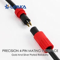 Connecteur sous-marin Micro à 4 broches compatible SubConn MCIL4F+MCIL4M Mâle & Femelle 10A 300V IP69K 7000m Acier inoxydable plaqué or