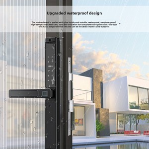 Cerradura de Puerta de Aluminio con Huella Dactilar y Contraseña, Diseño Impermeable de Marco Estrecho, con Aislamiento Térmico, Superventas en China - Product Image 4