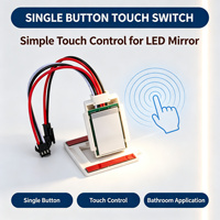 Contrôleur de variateur à capteur tactile unique étanche IP54 DC12V 60W pour éclairage LED de miroir et de bande lumineuse pour armoire