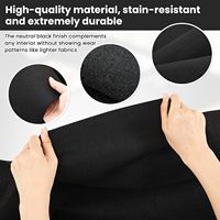Feutre en tissu polyester aiguilleté noir pour boîte à haut-parleurs
