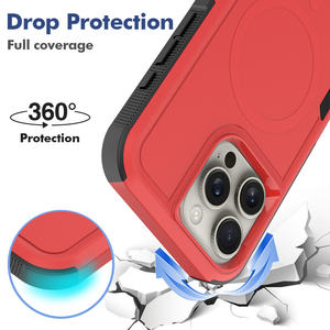 Coque iPhone Rouge Classique Orange Transparente Anti-Jaunissement en PC Pur Magnétique Antichoc pour iPhone 17 Pro Max - Product Image 3