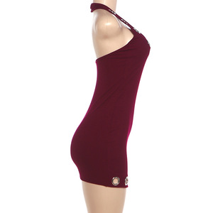 Viviblook Z521DS01 Vestido de Verano para Mujer, Nuevo, Sexy, sin Mangas, con Espalda Descubierta, Ajustado, Mini Vestido Bodycon - Product Image 5