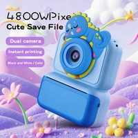 Appareil photo instantané DLC 4800MP HD avec double caméra, vidéo 1080P, jeux multifonctionnels, musique, impression en un clic, écran de protection oculaire pour enfants