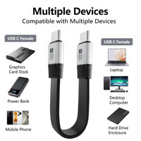 Câble USB-C actif en cuivre 80 Gbps + 240 W, charge rapide PD, transfert de données ultra-rapide, prend en charge la diffusion vidéo 8K et le streaming VR