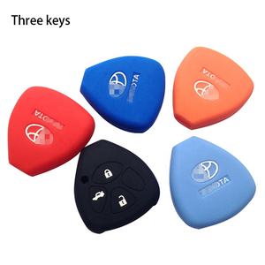 ซิลิโคนผิวสำหรับ <span class=keywords><strong>Toyota</strong></span> <span class=keywords><strong>YARIS</strong></span> ยาริส RAV4 AURIS Camry Sienna Corolla Hilux Pickup รีโมทคอนโทรล Key Protector - Product Image 5