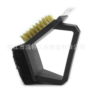 Brosse de nettoyage pour barbecue avec poils en fil de cuivre 15x10x10cm pour grille de barbecue et cuisson au barbecue - Product Image 1