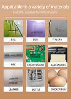Mini Impresora de Inyección de Tinta Portátil con Pantalla Táctil, Máquina de Codificación de Fechas de Caducidad de Secado Rápido para Etiquetas de Tarjetas, Logotipos y Plástico