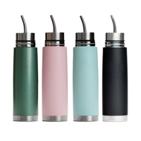 Bouteille d'eau isotherme en acier inoxydable de 750 ml pour Yerba Maté avec infuseur à thé amovible – Idéale pour le thé en vrac