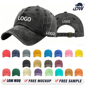Cappellino da Baseball OEM con Effetto Invecchiato Non Strutturato in Cotone Lavato Stile Papà Street Retro Sportivo Gorras Curvo Vintage - Product Image 1