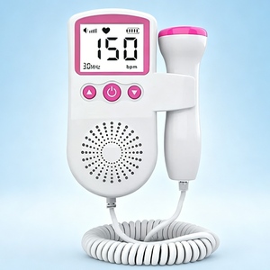 Monitor <span class=keywords><strong>Fetal</strong></span> Doppler Rosa Gris para el Hogar, con Certificación CE, Pantalla LCD, Dispositivo Médico Clase II, Metálico - Product Image 2