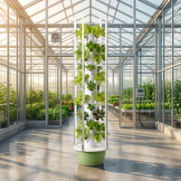 Système vertical hydroponique automatique à 11 étages avec plastique anti-UV pour jardin domestique, rendement élevé