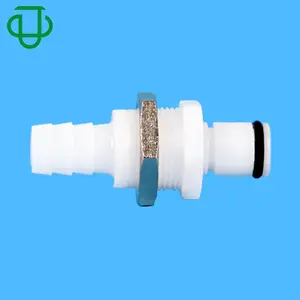 Biochemical Analysis 3/8"ID Hose 9.5mm Barb Non-Valved CPC Quick Tube Connector Panel Mount Bulkhead Quick Disconnect Fittings