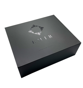 Kotak Kado Lipat Magnetik Kertas Karton Hitam Mewah Custom untuk Pakaian dengan Tutup Magnetik - Product Image 3