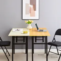 Mesa de Entrenamiento Rectangular Plegable Moderna de Alta Calidad, Mesa de Trabajo para Computadora para Aula Escolar, Modelo T-001 CN/HEB