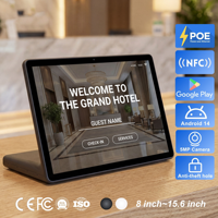 Moniteur tactile horizontal 11 pouces, écran tactile intégré, tablette en forme de L, Android 14, moniteur horizontal PoE pour kiosque de ville intelligente