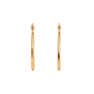 Pendientes de aro dorados de aleación de zinc chapados en oro, estilo clásico, joyería de moda unisex - Product Image 1