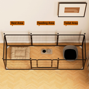 Clôture pour animaux de compagnie en panneaux de grillage soudé robuste, revêtement poudré, certifiée CE ISO, vente en gros directe d'usine, personnalisable avec logo et dimensions OEM - Product Image 3