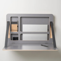 Bureau flottant personnalisable à fixation murale, meuble en bois artisanal, bureaux informatiques CenturyArt OEM