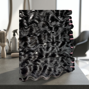 Extensions de cheveux humains indiens, bouclés naturels, ondulations profondes, noirs, double trame, tissage teintable - Product Image 2