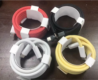 Kabel Tipe C 1m 2m 240W 6A, Rotasi 180 Derajat, Konduktor Tembaga Murni, Ramah Lingkungan, Jalinan Nilon, Kompatibel PD, Abu-abu Biru, untuk Ponsel