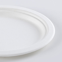 Offre Spéciale 100% assiettes en papier compostables de 9 pouces vaisselle de fête jetable sans PFAS écologique en fibres de canne à sucre
