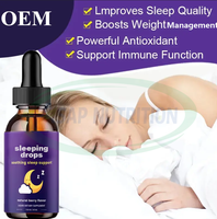 VitaSpring OEM Gouttes liquides d'extrait de mélatonine pour le sommeil, complément alimentaire pour un sommeil profond, végétalien pour adultes, 25 ml, HALAL, gouttes de sommeil pures à la 5-HTP
