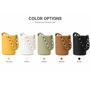 Sac seau en cuir PU pour femmes, sac à main à bandoulière tendance, sangle tissée, grande capacité, sac bandoulière pour usage quotidien - Product Image 5