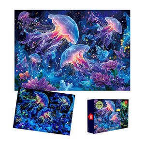 Casse-tête fleur <span class=keywords><strong>de</strong></span> mer lumineuse personnalisable pour enfants, papier fantaisie en bois et plastique, échantillon <span class=keywords><strong>gratuit</strong></span>, logo imprimé personnalisé - Product Image 3