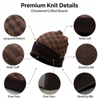 Nieuwe Aanwinst Designer Wintermuts Zachte Warme Gebreide Beanie Hoeden 3D Borduurwerk Letterprint Fruit Cartoon Ruit 100% Katoen