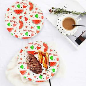 Platos de Papel con Diseño de Frutas de Verano, 9 Pulgadas, Modernos, con Bordes Festoneados, Fantástica Calidad, Decoraciones para Mesa de Fiesta - Product Image 5