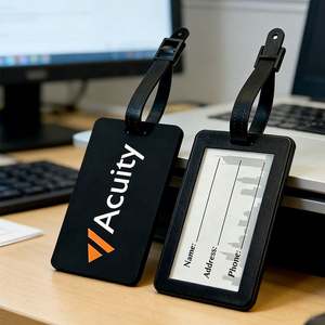 Étiquettes de bagages en PVC personnalisées de haute qualité, tendance 2026, best-seller, étiquettes carrées imprimées durables avec logo en relief - Product Image 5