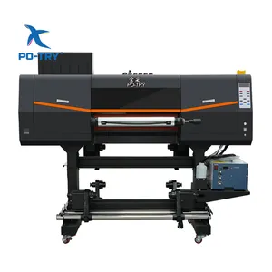 PO-TRY direct to film uv printing best procolored uv dtf printer with laminator mini 60cm i3200 i1600 uv dtf printer transfer