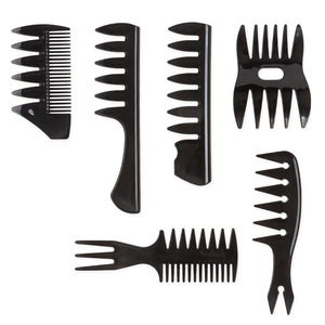 Wide Tooth Hair <b>Comb</b> Large Size Black PP Material For Men Slicked Back Home Use - Product Image 3