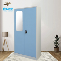 Armoire en acier à 2 portes battantes, extensible et pliable, moderne, pour salon, salle de sport, rangement
