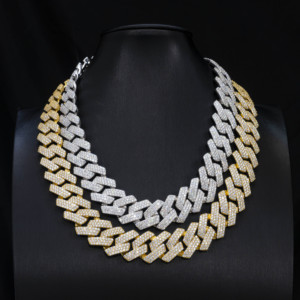 Heren Cubaanse Schakelketting Hiphop Cubaanse Ketting 18K Goud Zilveren Ketting Diamant Geslepen Kettingen Voor Mannen 8Mm 14Mm - Product Image 2