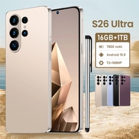 Teléfono Móvil S26 Ultra en Oferta, Pantalla de 7.3 Pulgadas, 16GB+1TB de Memoria, 5G, con Lápiz Óptico, Deca Core, Android 15, Doble SIM